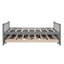 Lit de jour gris simple avec lit gigogne et tiroirs pour un élégant dortoir fonctionnel-749333069