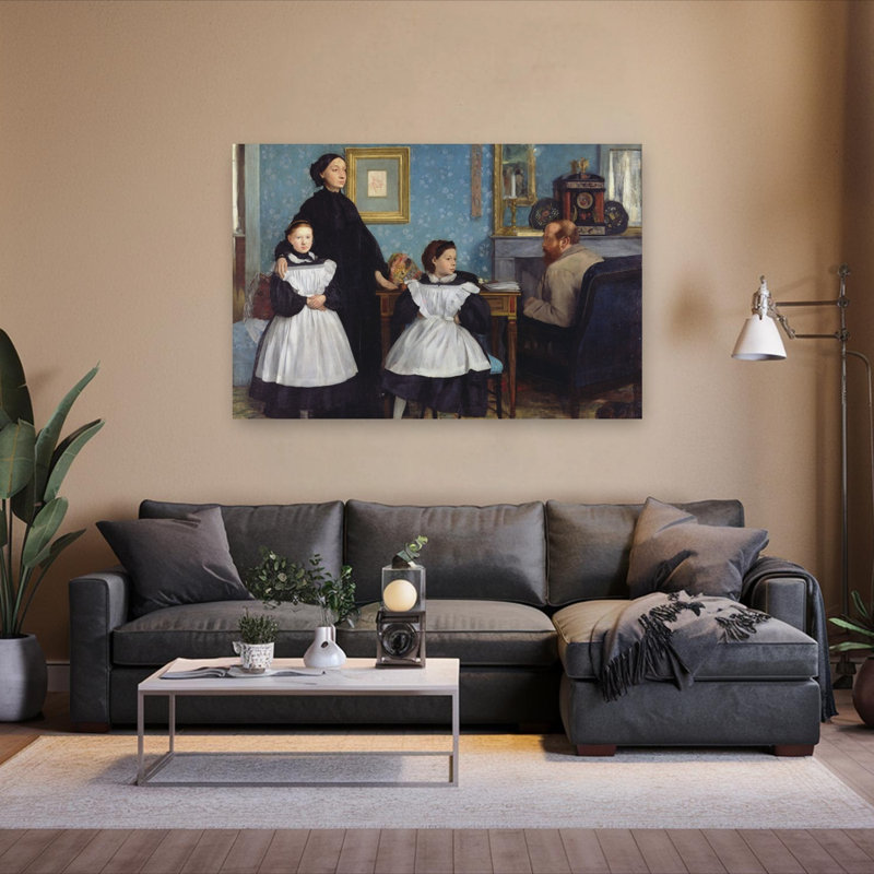 La famille Bellelli, 1858-1867 - Portrait impressionniste abstrait contemporain - Estampe murale, H 40 po x l 60 po