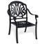 7 chaises de salle à manger en aluminium coulé pour l'extérieur - 2 chaises pivotantes, 4 chaises et table rectangulaire - matériaux de fabrication noirs - capacité de siège de 350 lb - coussins de 160 lb - fini de surface protégé contre les intempéries