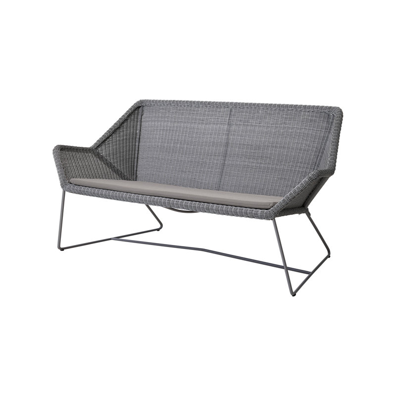 Breeze 60.7" Wide Outdoor Loveseat, Light Gray