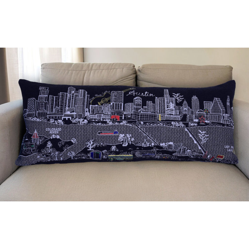 Coussin lombaire 35 "Austin, Noir