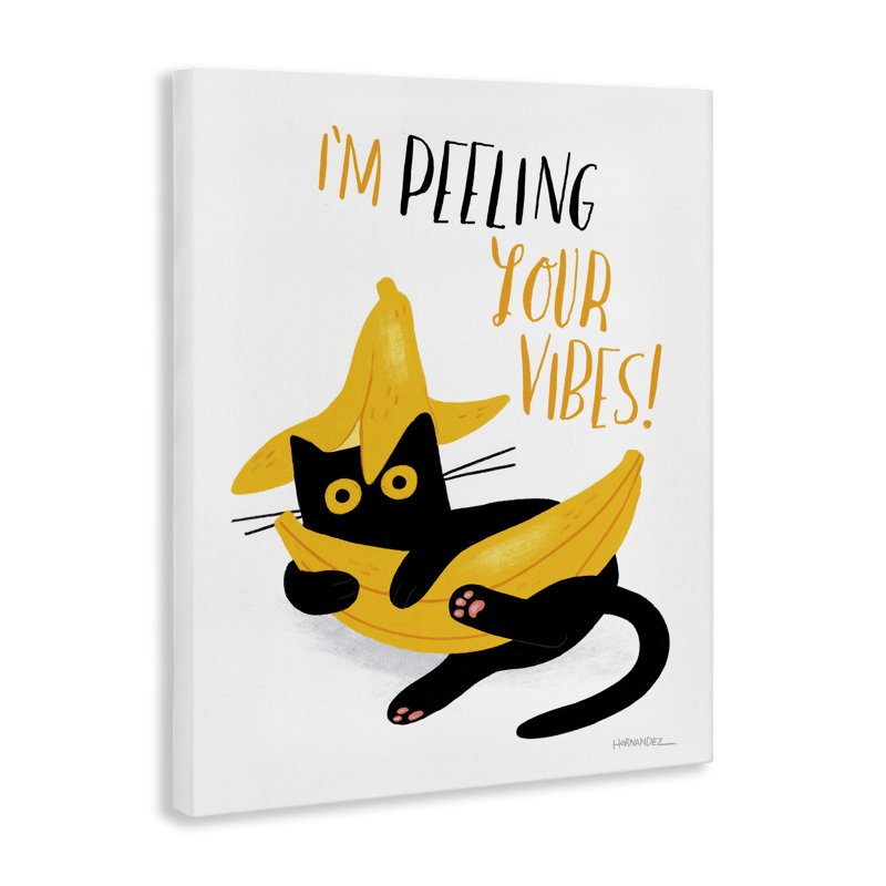 «Peeling Your Vibes Cat» par Leeza Hernandez, H 30 po x l 24 po