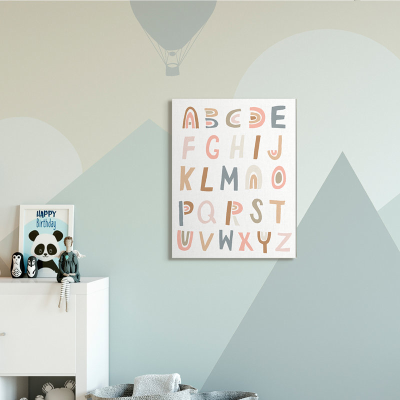 Alphabet arc-en-ciel Lanham, Toile tendue, H 40 po x l 30 po x 1,5 po