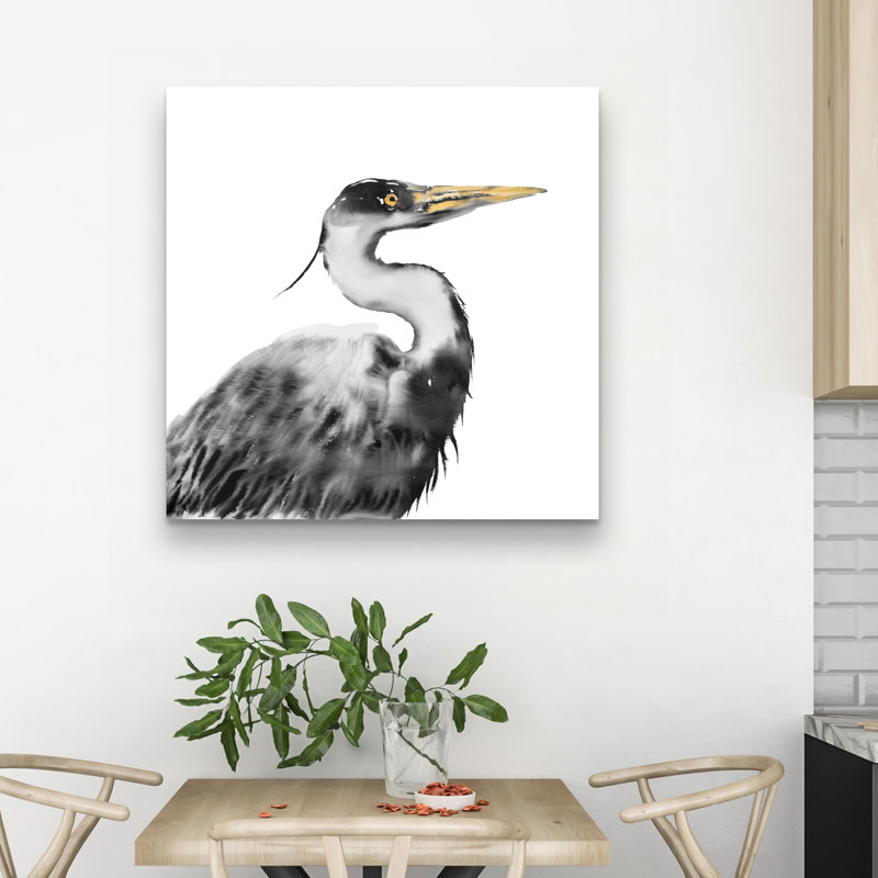 Great heron - 32"x32" art on canvas