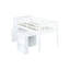 Lit mezzanine simple blanc avec armoire pratique et étagères - Armoire, tiroir, tablette, coffre-fort de bureau escamotable-214848835
