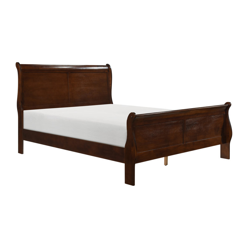 Lit traditionnel en teinture, avec tête de lit et rails pour lit de chambre teinté, taille, Lit double, Brun
