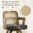 26.77" Upholstered Cane Back Counter & Bar Stool With Armrest-2029997022-2029997033