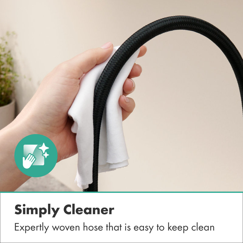 hansgrohe Talis N Semi-Pro PowderSpray Kitchen Faucet 1.75 GPM, Matte Black