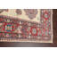 Tapis ivoire en laine noué à la main de conception unique 6 pi 5 po x 9 pi 8 po New Age