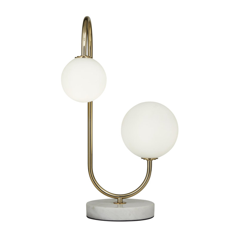 Lampe de table Ariza Cole and Gray, Or, H 18,45 po x l 9,9 po x P 11 po