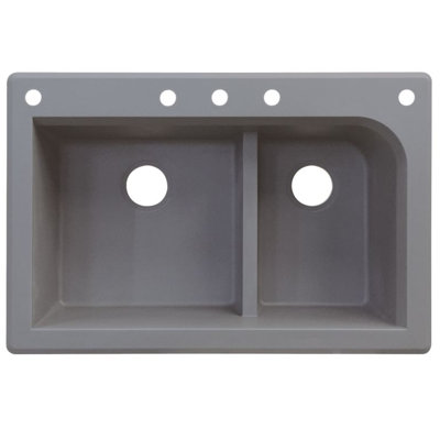 Évier de cuisine à double cuves l 33 po x l 22 po Radius