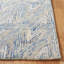 Tapis bleu / gris / beige en laine / coton touffeté à la main Anish-871637365