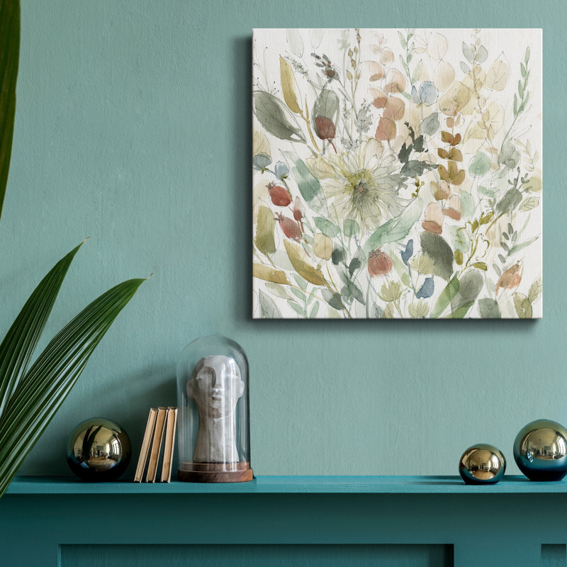 Areiona " Linen Wildflower Garden ", 16" H x 16" W x 1" D