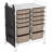 12-Drawer Rolling Storage Cart With Side Pockets And Locking Wheels, Steel Tabletop For Craft Organization