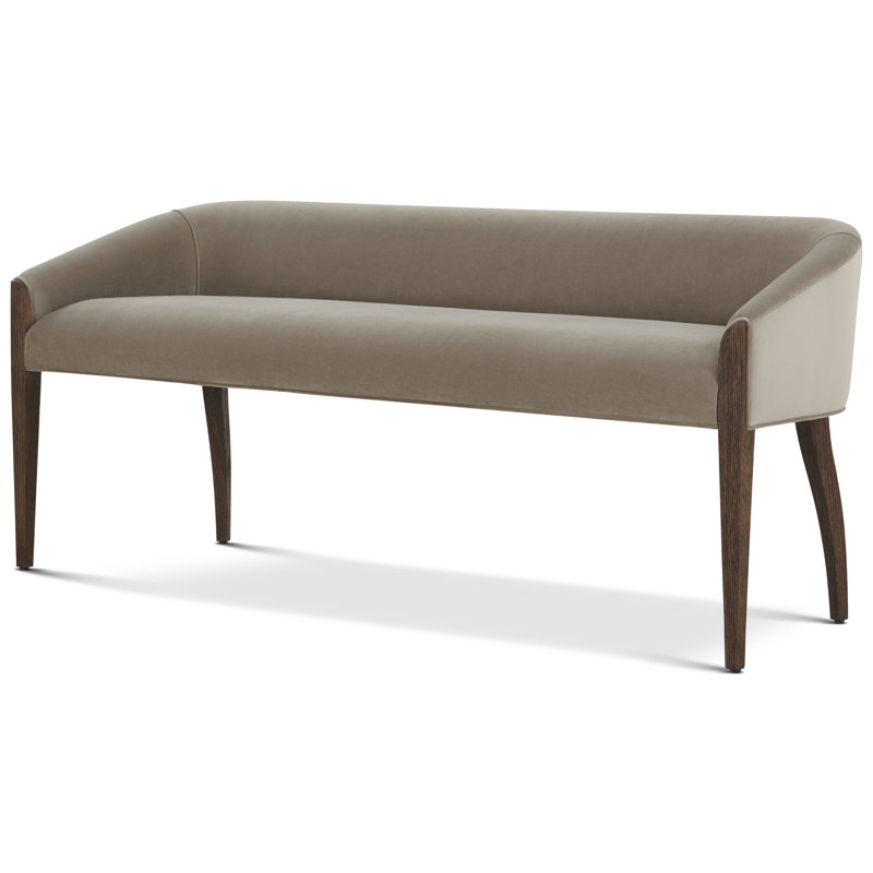 Paris Upholstered Bench, Taupe, Brown