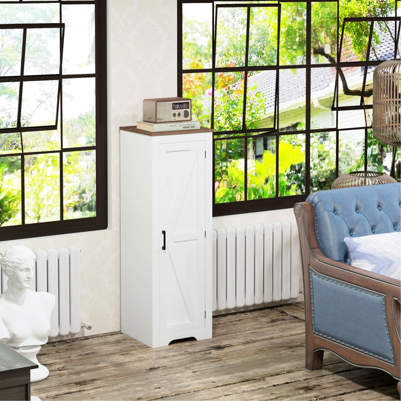 Armoire blanche pour le salon avec tablette réglable - Rangement tendance pour ajouter du style à votre