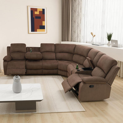 3 - Piece 199" Upholstered Reclining Sectional