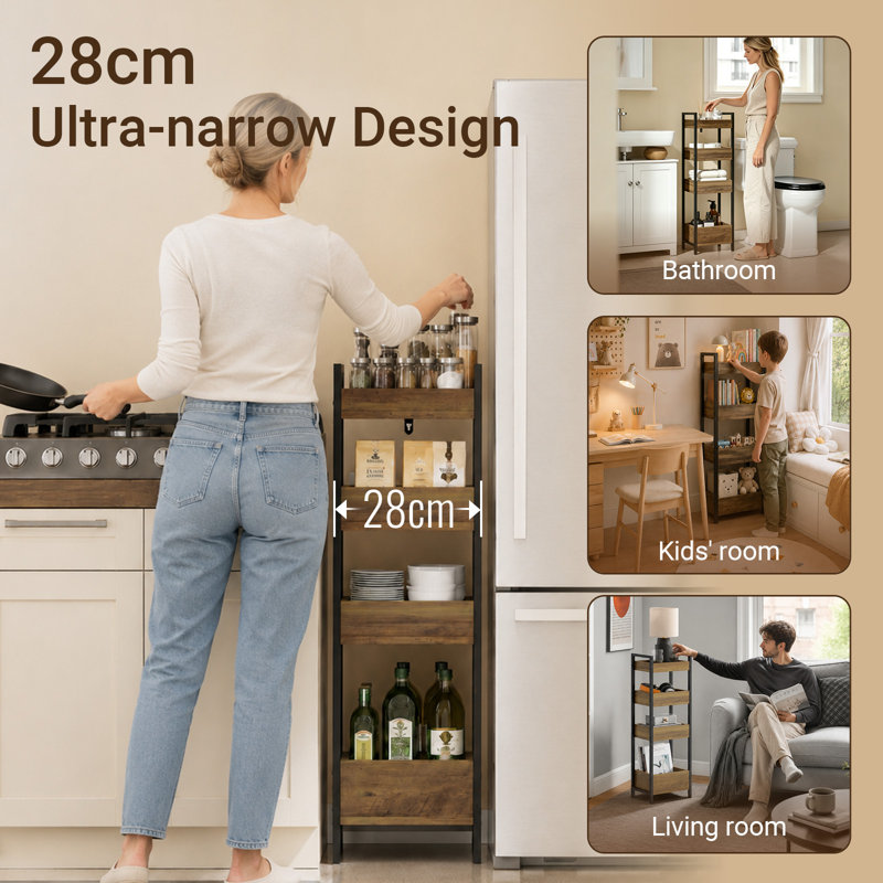 28cm W Steel Shelving Unit