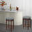 Swivel Counter Stool with Solid Wood Frame
