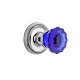 Rope Rosette with Crystal Cobalt Door Knob