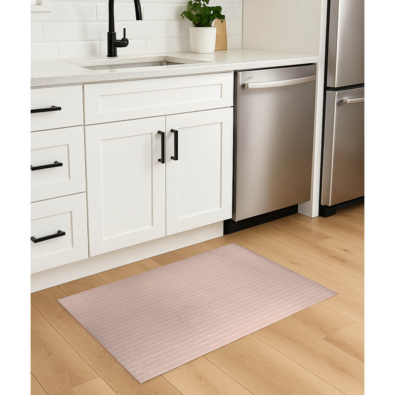 Tapis de cuisine antidérapant Smooth Lay, Rectangle 4pi x 6 pi, Rose