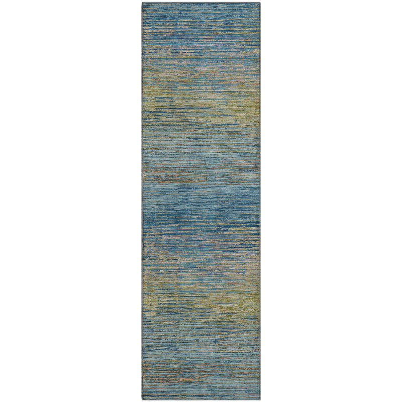 Premium Machine Washable Alijah AMF1264 Stripes Rug, Runner 2'3" x 7'6"