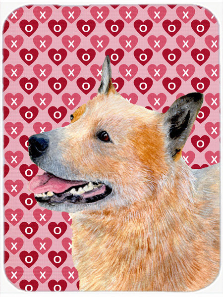 Planche à découper en verre pour le trésors de l’australie et de la saint-valentin pour chien caroline Valentine Hearts
