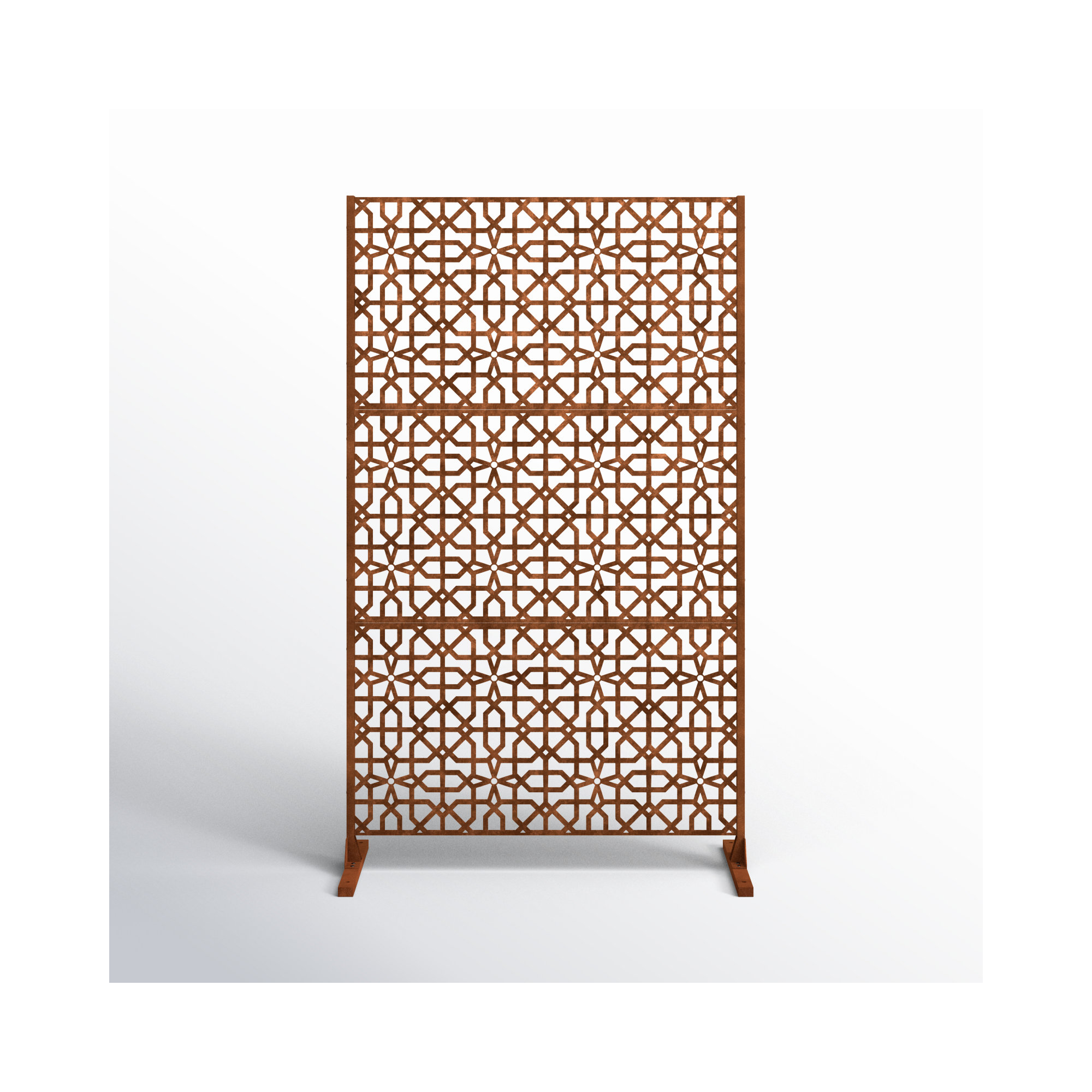 Screen Series Metal Privacy Screen, Brown