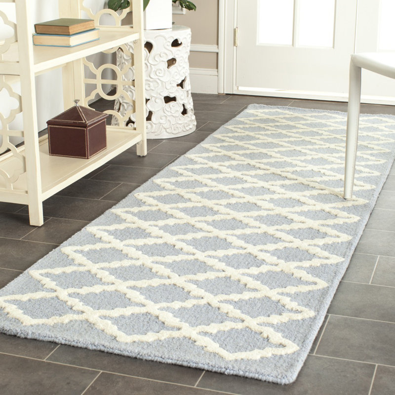 Cannen Hand Tufted Wool Geometric Rug, Runner 2'6" x 8'