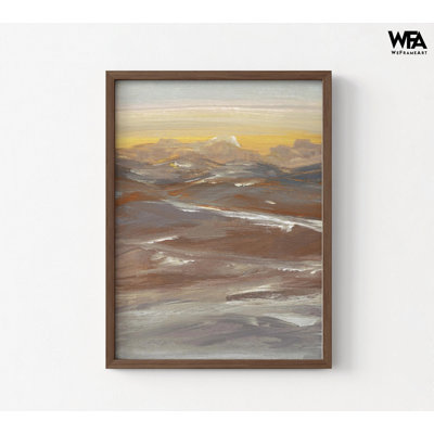 «Scenic Sunrise» par Sally Swatland, décor de lever de soleil abstrait, très grand soleil abstrait, reproduction de peinture, œuvre d'art de la chambre des maîtres