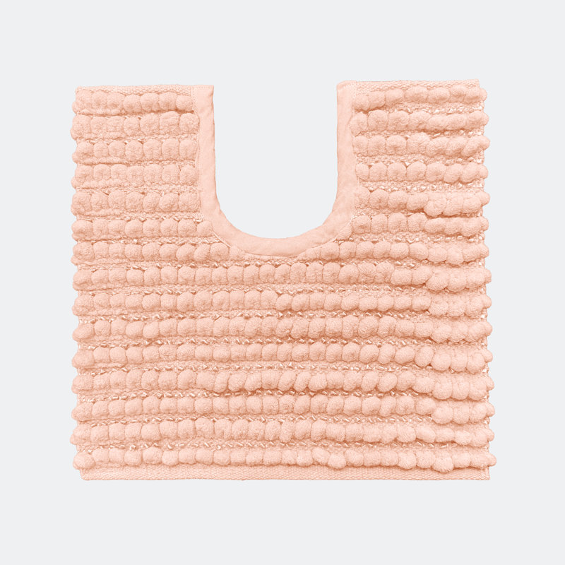 Moonya U-Shaped Bobble Pedestal Mat, Blush