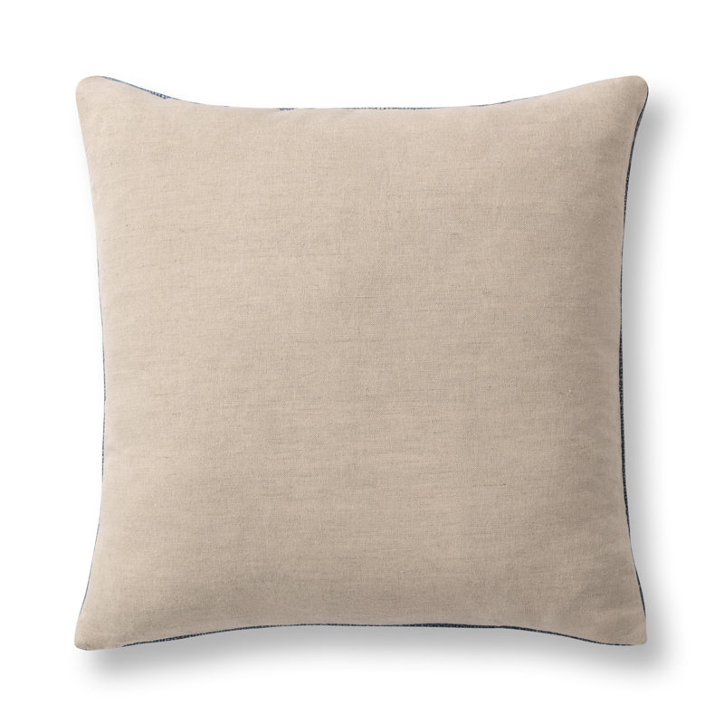 Moksha Linen Blend Throw Pillow, Sea Blue