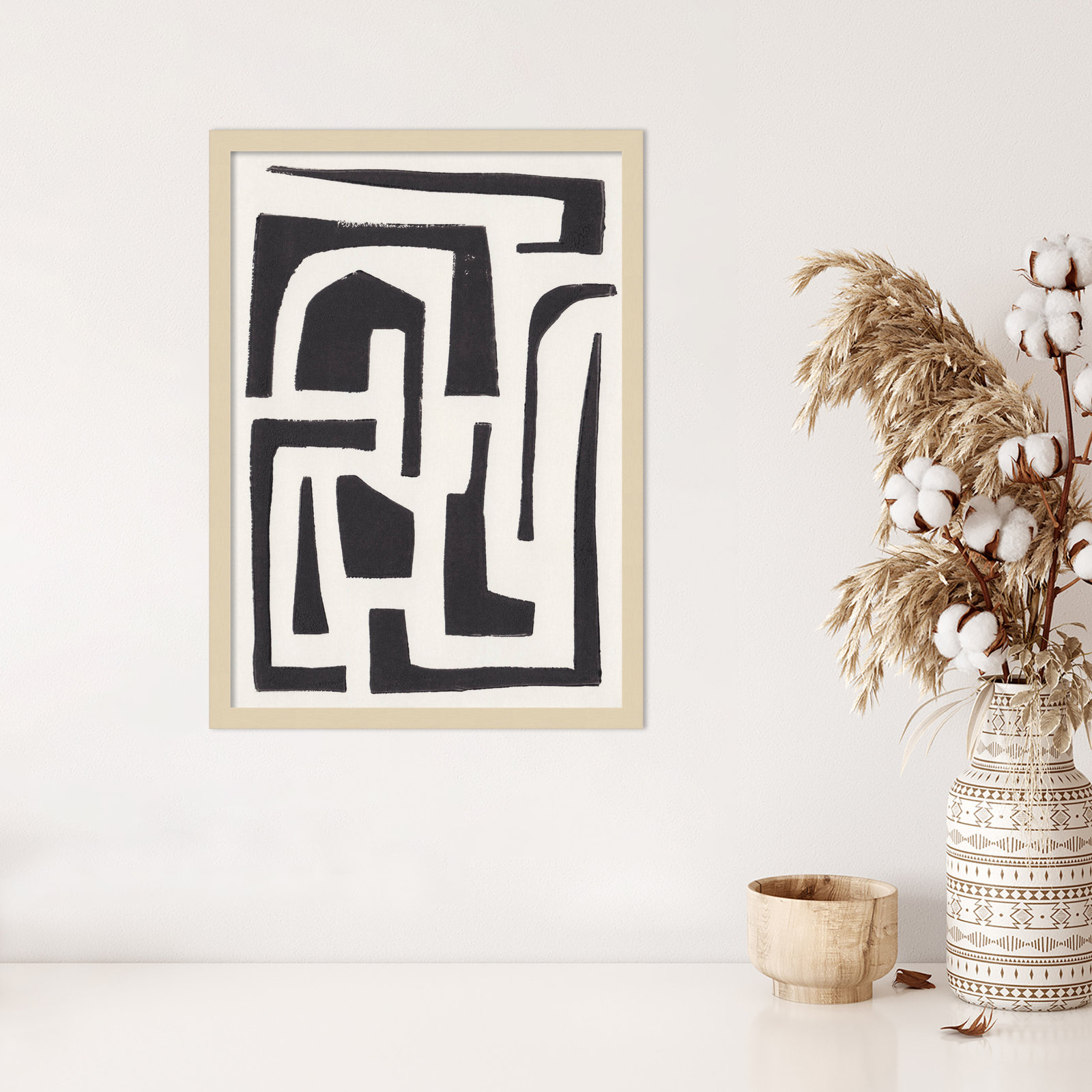 Neighborhood Print by Alisa Galitsyna, Brown, 25" H x 18" W x 1" D