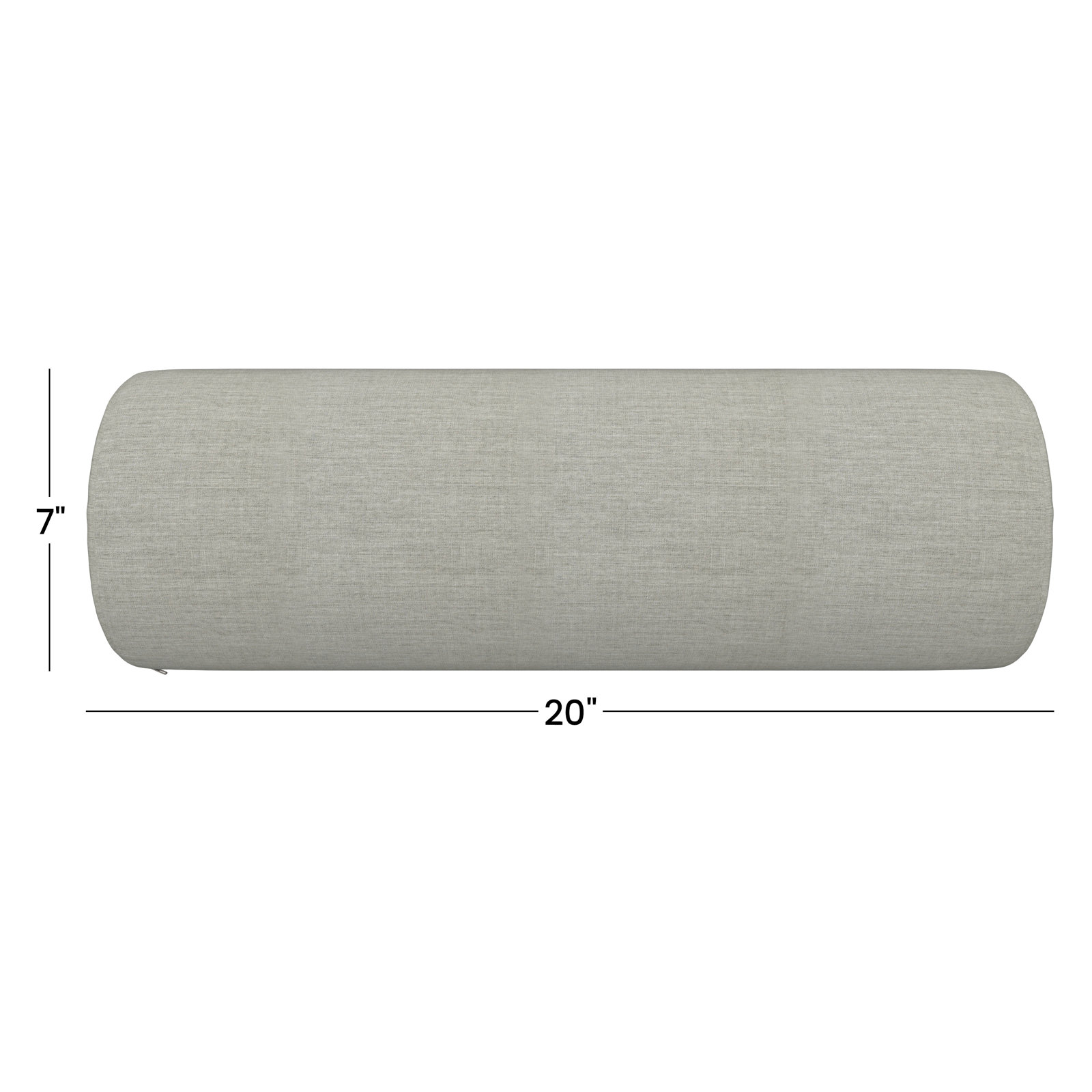 Amala Outdoor/Indoor Bolster Pillow, Canvas Granite