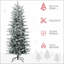 Décoration de Noël artificielle haute 7,5 pi avec 850 branches floquées par la neige, 350 lumières claires jaunes chaudes, ouverture automatique, ampoule supplémentaire-434925314