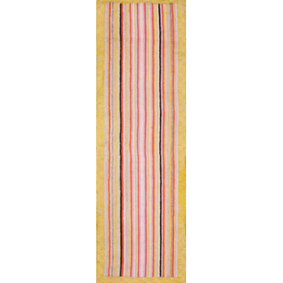 Tapis crocheté antique en laine américaine