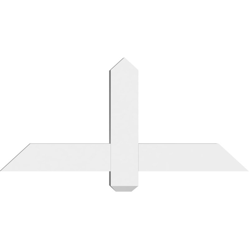 Support à pignon en uréthane Eugene, L 36 po x H 16 1/2 po, P 4 po x F 4 po