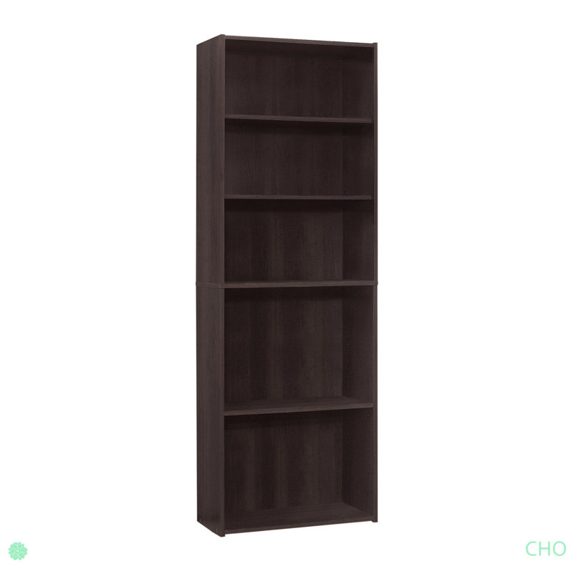 Bookshelf, Bookcase, 6 Tier, 72"H, Office, Bedroom, Laminate, Transitional, Espresso