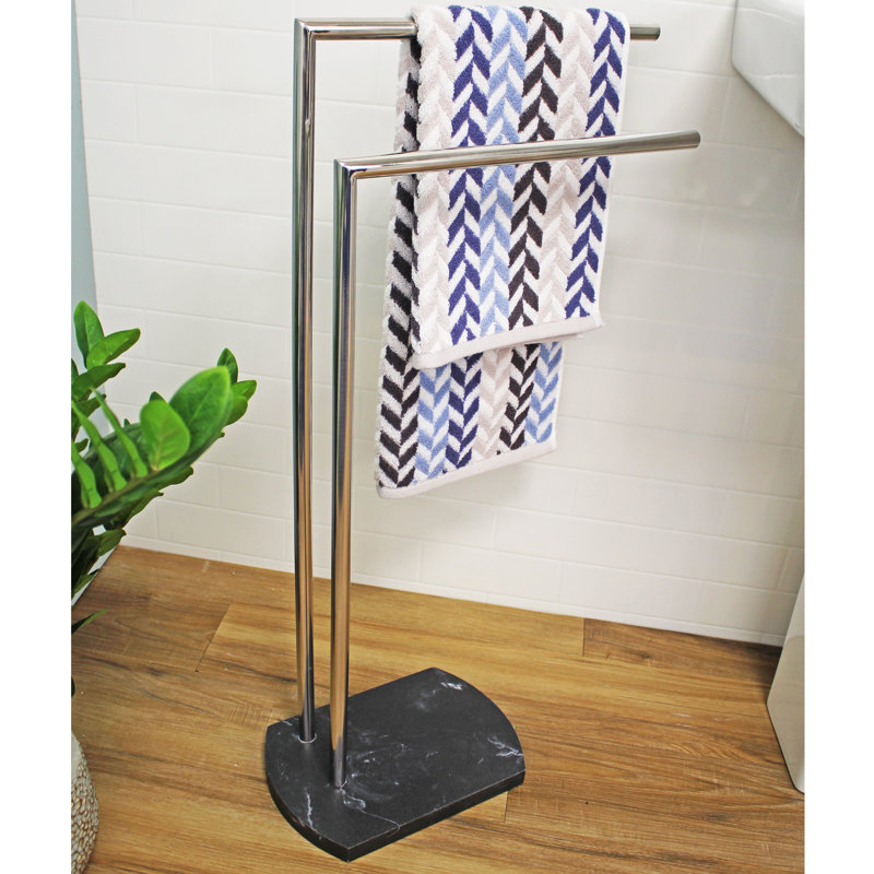 Cvetko 2 Freestanding Towel Stand, Dark Blue