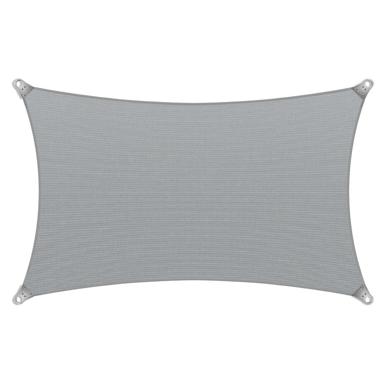 Voile d'ombrage rectangulaire renforcé, gris, 16 pi x 20 pi
