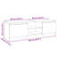 Labonte  TV Cabinet with LED Lights 120x30x35,5 cm-36263507-36260467