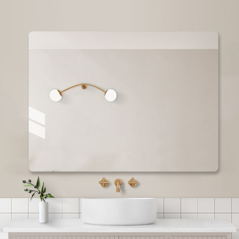Flat Wall Mirror, 27" H x 19" W x 0.5"D