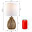 Bailes 12.5'' Small Coastal Brown Rattan Table Lamp Set