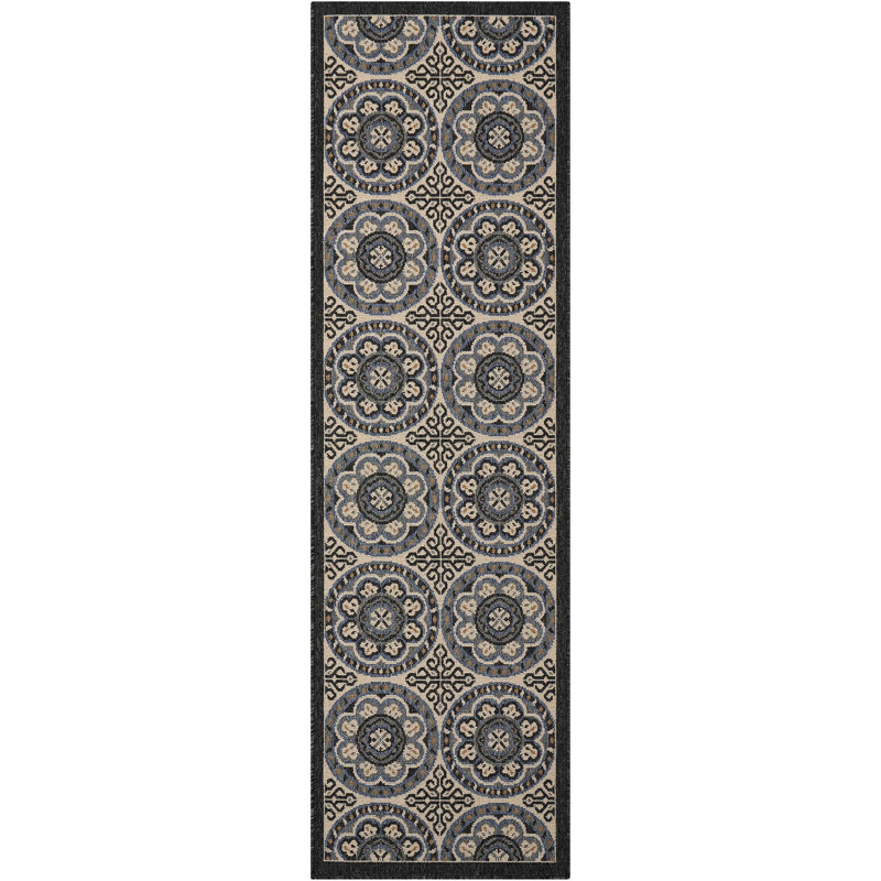 Ashby Floral Indoor / Outdoor Rug, Runner 2'3" x 7'6"