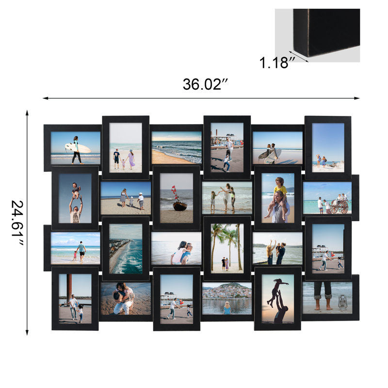 Dubenko Black Wooden Picture Frame with Mat