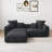 Neipert Corduroy L-Shaped Sectional Reversible-2112311428
