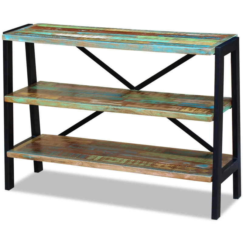 Buffet 3 tablettes en bois massif récupéré Iliana