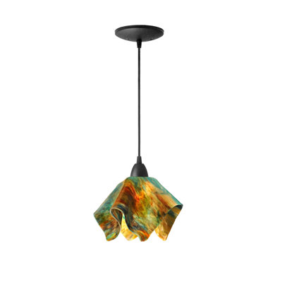 Amergin Flame Handcrafted Glass 1-Light Pendant
