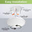 Ensemble de 6 plafonniers encastrés à DEL à intensité variable de 15,7 po 32 W à intensité variable blanche et 5CCT-905606138-905606141