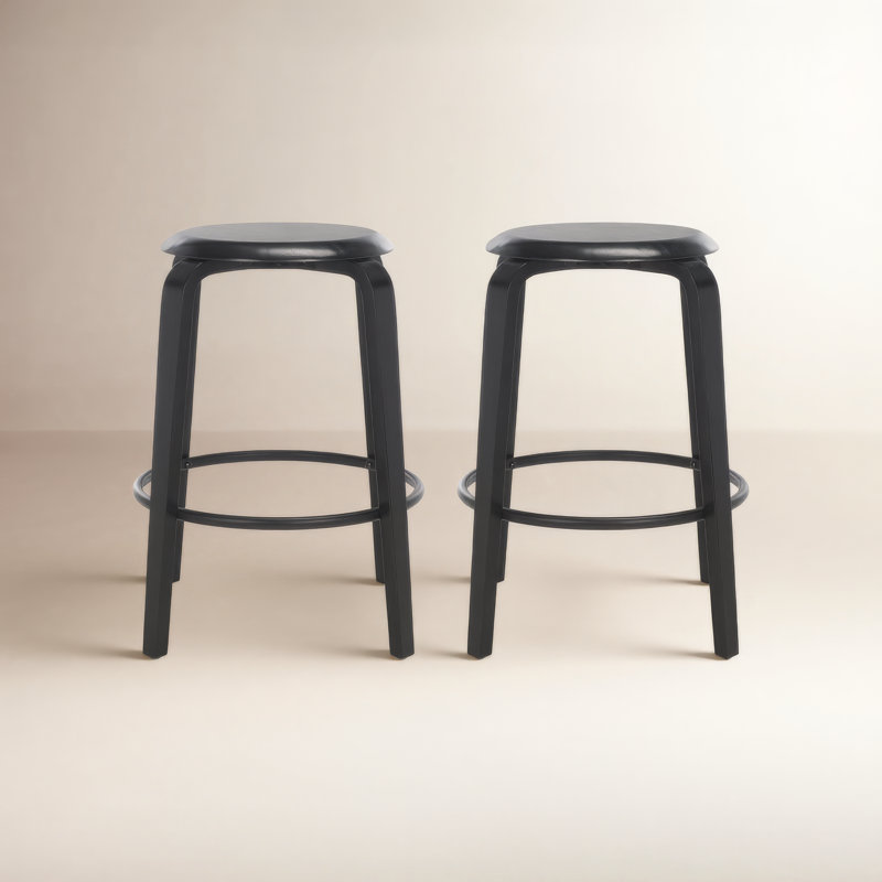Tabouret de comptoir 25,6 po Eves, Noir